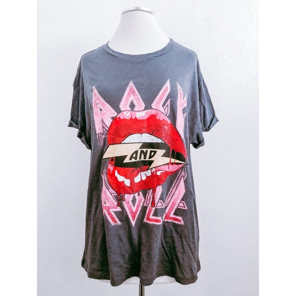 April Reign Tops - Rock and Roll Graphic T-shirt